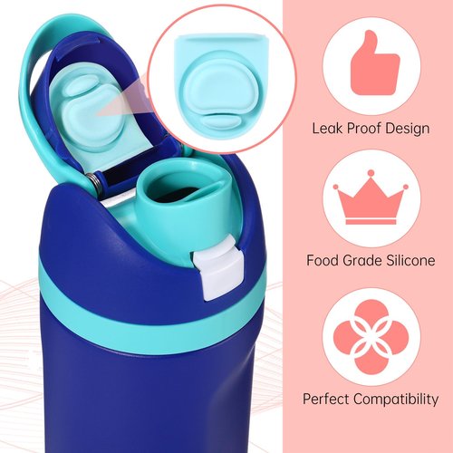 Leitee 6 Pcs Water Bottle Seal Circle and Replacement Stopper Silicone O Ring Top Lid Gasket Parts Compatible with Owala FreeSip 19/24/32/40oz Cap Mouth Top Plug Gasket Accessories