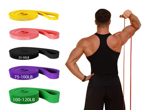 INPAKO Resistance Bands, Pull Up 5 Resistance Levels Exercise Bands Set for Men Women, Assistance Workout Stretch Bands for Working Out, Body Stretching, Physical Therapy, Muscle Training