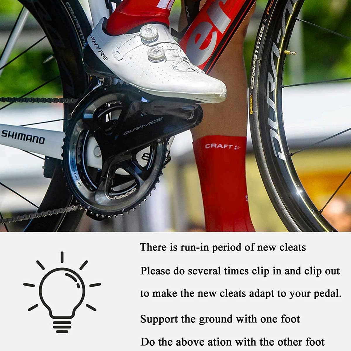 Thinvik Bike Cleat Rubber Cover Set - Bike Cleats with Covers for Shimano SPD-SL Cleats (Only Work for SH10 SH11 SH12 Road Bike Cleats)