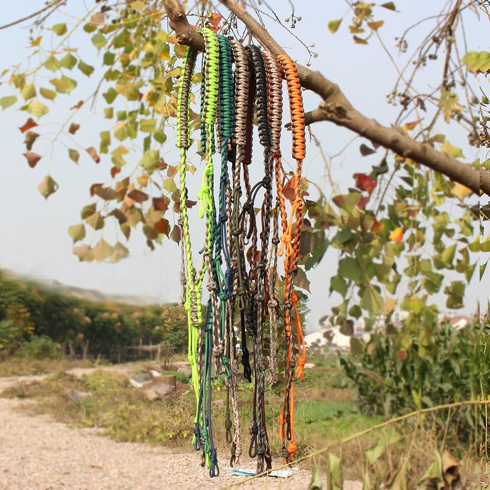 PSKOOK Duck Call Lanyard Paracord Hunting Goose Calls 12/16/20 Adjustable Loops Outdoor Predator Gear for Pheasant Waterfowl Hand Braided Necklace