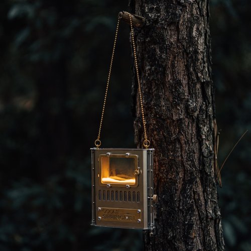 GOOUT SPRINGHILL Camping Oil Lamp Portable Stove Hanging Kerosene Lantern for Outdoor Lighting Warming Silver