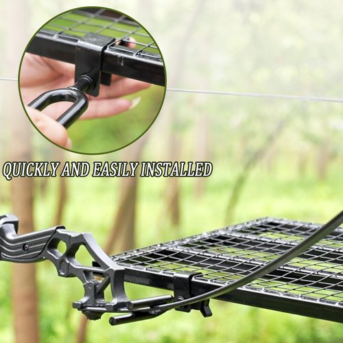 Bow Holder Treestand Bow Hangers,Portable Tree Stand Bow Holder for Hunting,Universal Treestand Bow Rest with Adjustable Knob, Easy Installation and Durable for Outdoor Hunting Gear Accessories