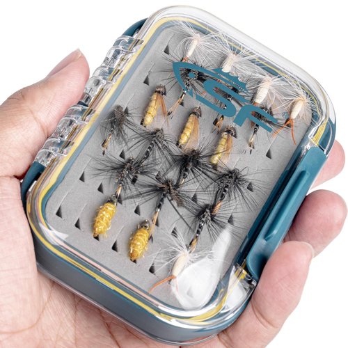 SF Small Waterproof Fly Box Double Sided Floating Fly Fishing Case Storage For Nymph Wet Dry Fly Flies Easy Grip Foam