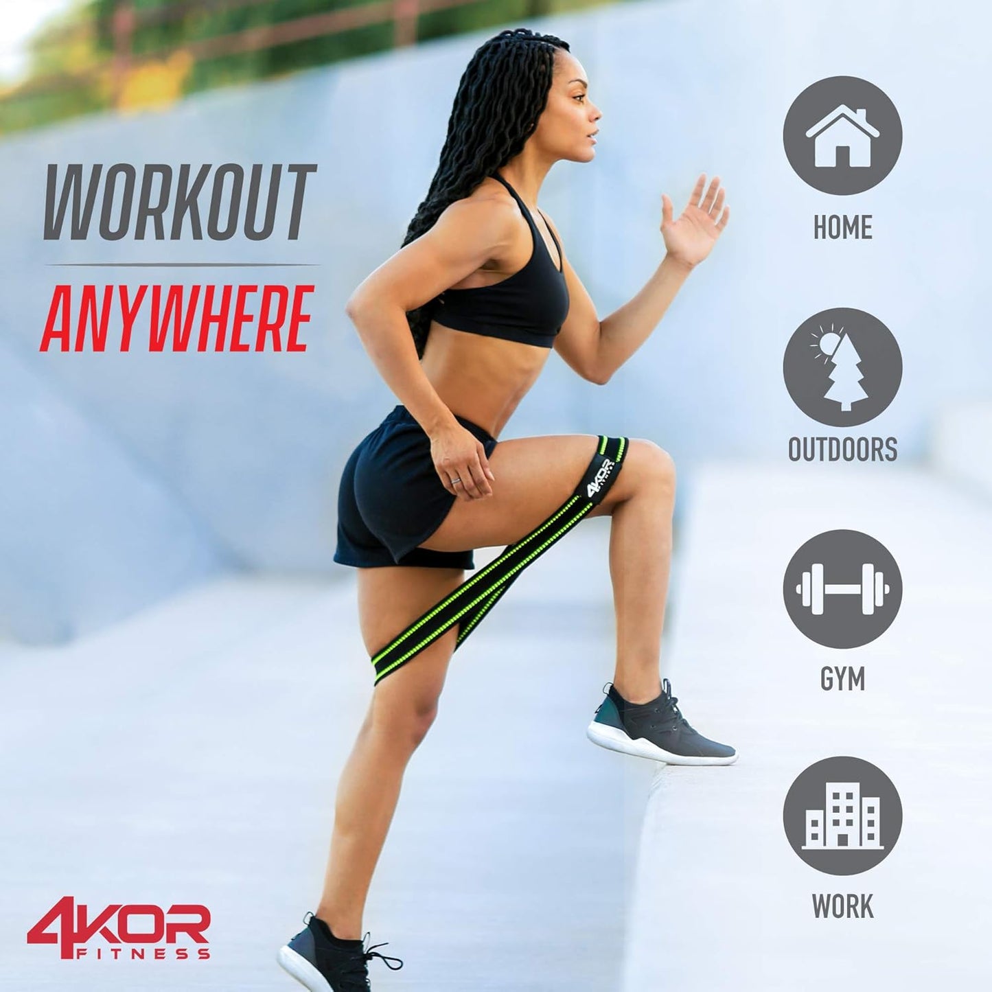 Resistance Loop Band Set, Perfect for Crossfit, Yoga, Physical Therapy, and Booty Building