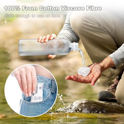 30 Pcs Disposable Washcloths for Travel Compressed Towels Cotton Thick Portable Reusable Face Towel Tablets Outdoor Camping Hiking Sports Beauty Salon Cleaning Travel Kit for Hotel 11.8 x 9.5 inches