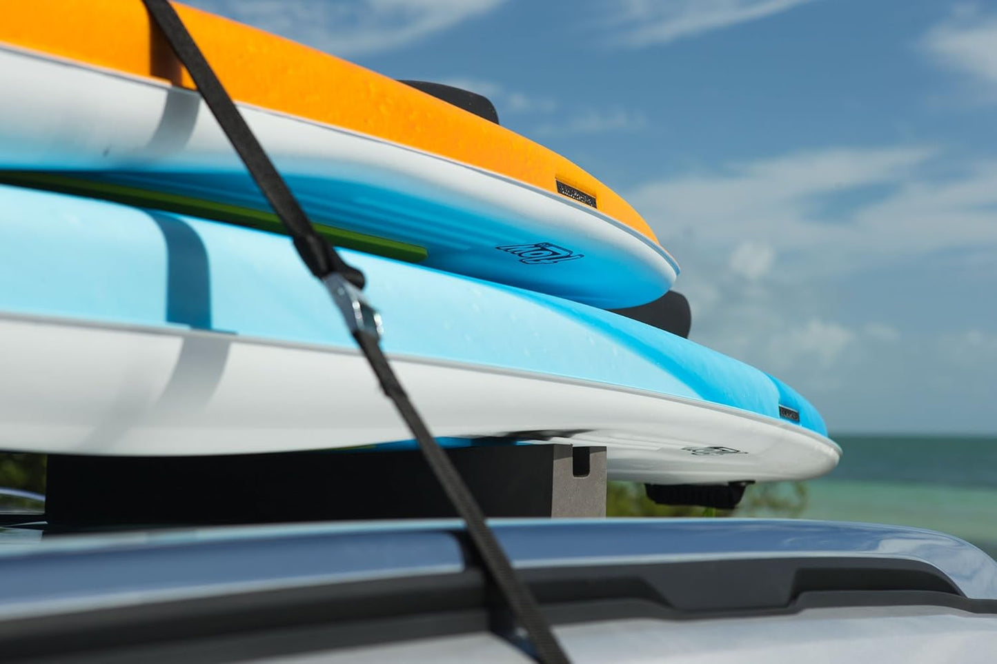 Pelican Boats - Universal Kayak & SUP Car-Top Roof Carrier Kit – PS0481-3 - Fits Vehicles – Heavy Duty & Safe