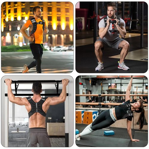 Kvittra Weighted Vest 11 lbs Weights with Reflective Stripe, Weighted vest for Men Women Workout Equipment, Body Weight Vests for Training Workout, Jogging, Cardio, Walking, Elite Workout Equipment