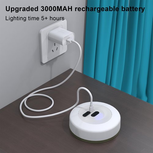 Camping String Lights Rechargeable, Upgraded 3000mAh Portable Outdoor 32.8ft with 18 Lighting Modes, Max Lasts Up to 16 hrs Waterproof Tent Lights for Outdoor Camping (RGB Light(APP Control))