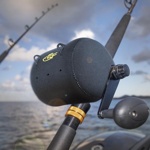 SF 3Pcs Neoprene Conventional Reel Covers Round Reel Case with 6 breathing holes, XL Size