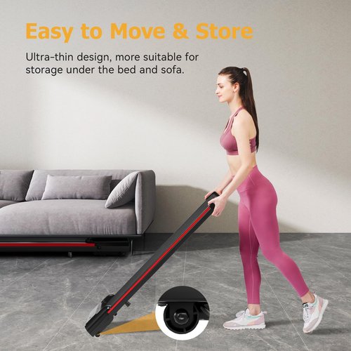 GTRACING Walking Pad Under Desk Treadmill for Home, Portable Treadmill with Remote Control, Jogging Machine 300 lbs Weight Capacity