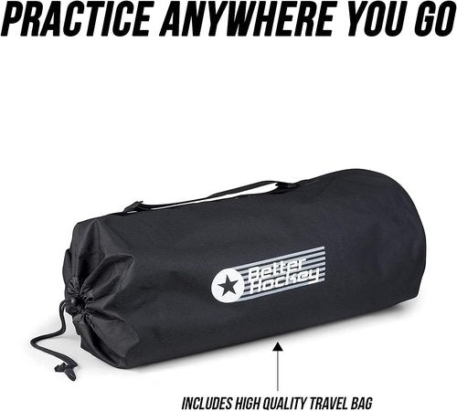 Better Hockey Extreme Slide Board - Portable IceHockey Training Aid, For Stamina, Endurance, Strength, Agility and Speed - Used by the Pros, Adjustable Length, With 3 pair of Booties, Size S, M, and L