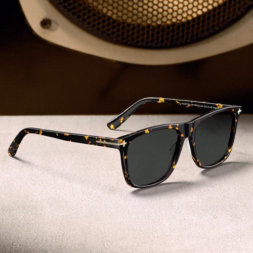 AVAWAY Square Polarized Sunglasses for Men Retro UV400 Protection, Acetate Fashion Driving Eyewears Male Outdoor Sport Glasses