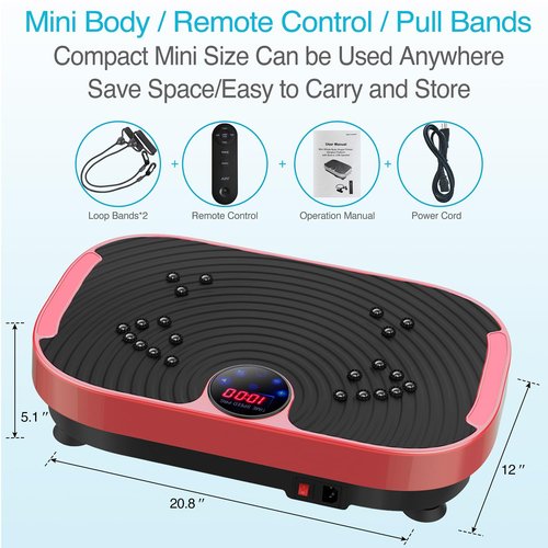 AXV Vibration Plate Exercise Machine Whole Body Workout Vibrate Fitness Platform for Home Gyms Workout