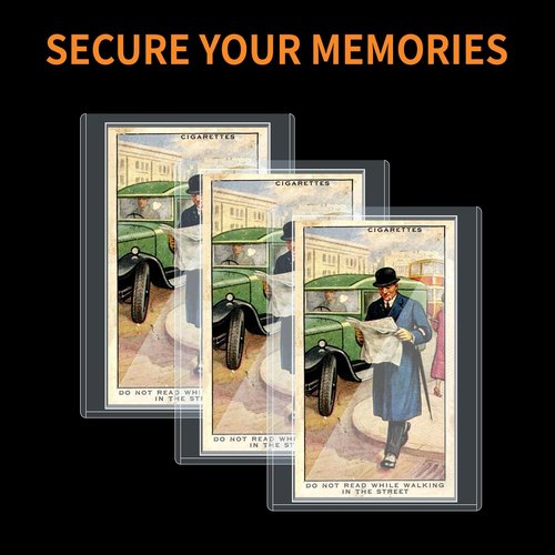 Coolbyl Tobacco Card Toploaders 100ct - Rigid Card Holder for Mini Collectible Card, Durable Hard Plastic Storage for Small Sports & Trading Cards, Archival Safe for Card Storage