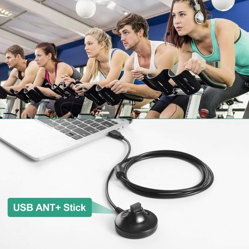 CooSpo USB ANT Stick,ANT+ Dongle for Indoor Cycling Training Data Transmission, Compatible with BKOOL Wahoo TacX Bike Trainer,Zwift TrainerRoad Garmin Connect Cycleops Trainer Rouvy TacX Vortex