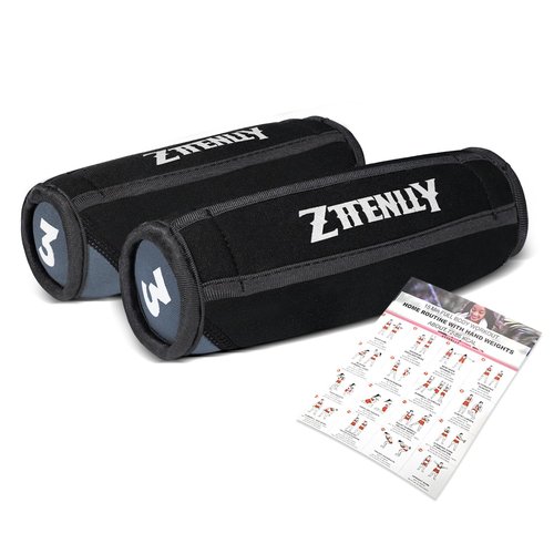 ZTTENLLY Hand Weights Sets for Walking -Light Gray 3lb Large size Soft Walking Weights sets for Women & Men in Physical Therapy, Jogging, Running, and Aerobics