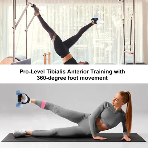 Saubere 2Pcs Dumbbell Foot Attachment for Leg Workout at Home, Ankle Straps for Weights, Tibialis Trainer, Hip Flexors Exercise Tool for Women and Men