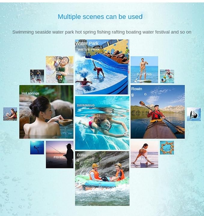 Waterproof Bag with Adjustable Waistband and Touch Sensitive Screen, Keeping Your Phone and Valuables Dry, Perfect for Drifting, Swimming, Kayaking, Rowing, Fishing(Black)