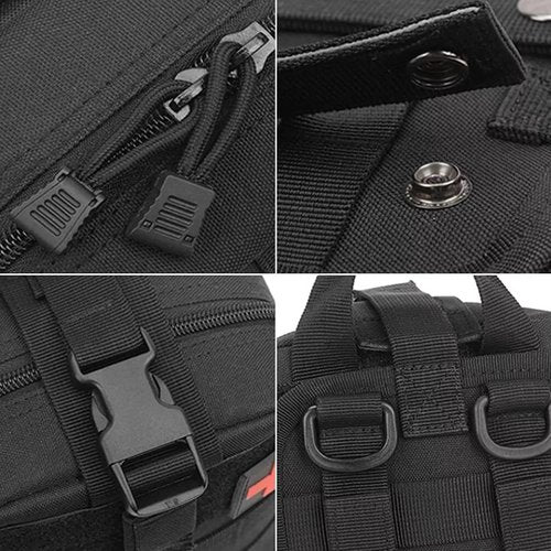 Tactical MOLLE Medical Pouch, Rip-Away EMT First Aid Pouch IFAK Trauma Kit Everyday Carry Survival Bag (Black)