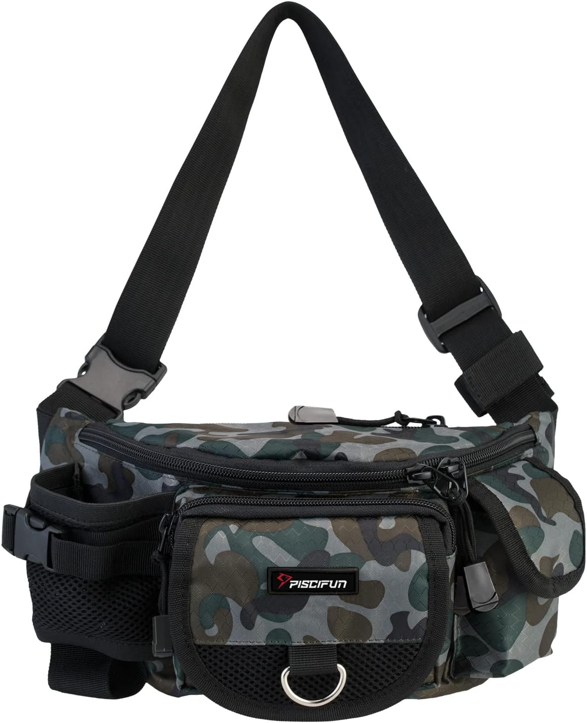 Piscifun Fishing Fanny Tackle Bag with Adjustable Waist Strap, Small Fishing Bag
