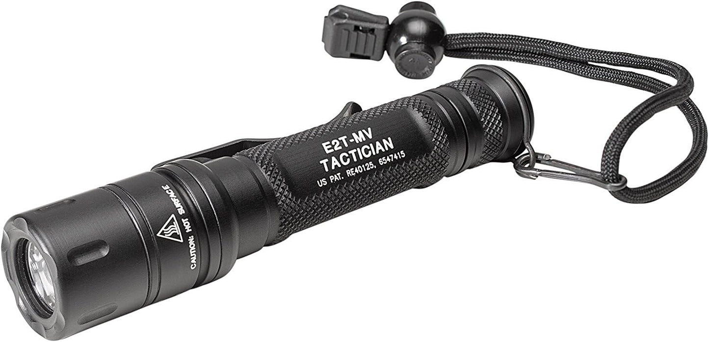 SureFire Tactician 800 Lumen Tactical EDC Flashlight Bundle with 6 Extra CR123A Batteries and 2 Lightjunction Battery Cases