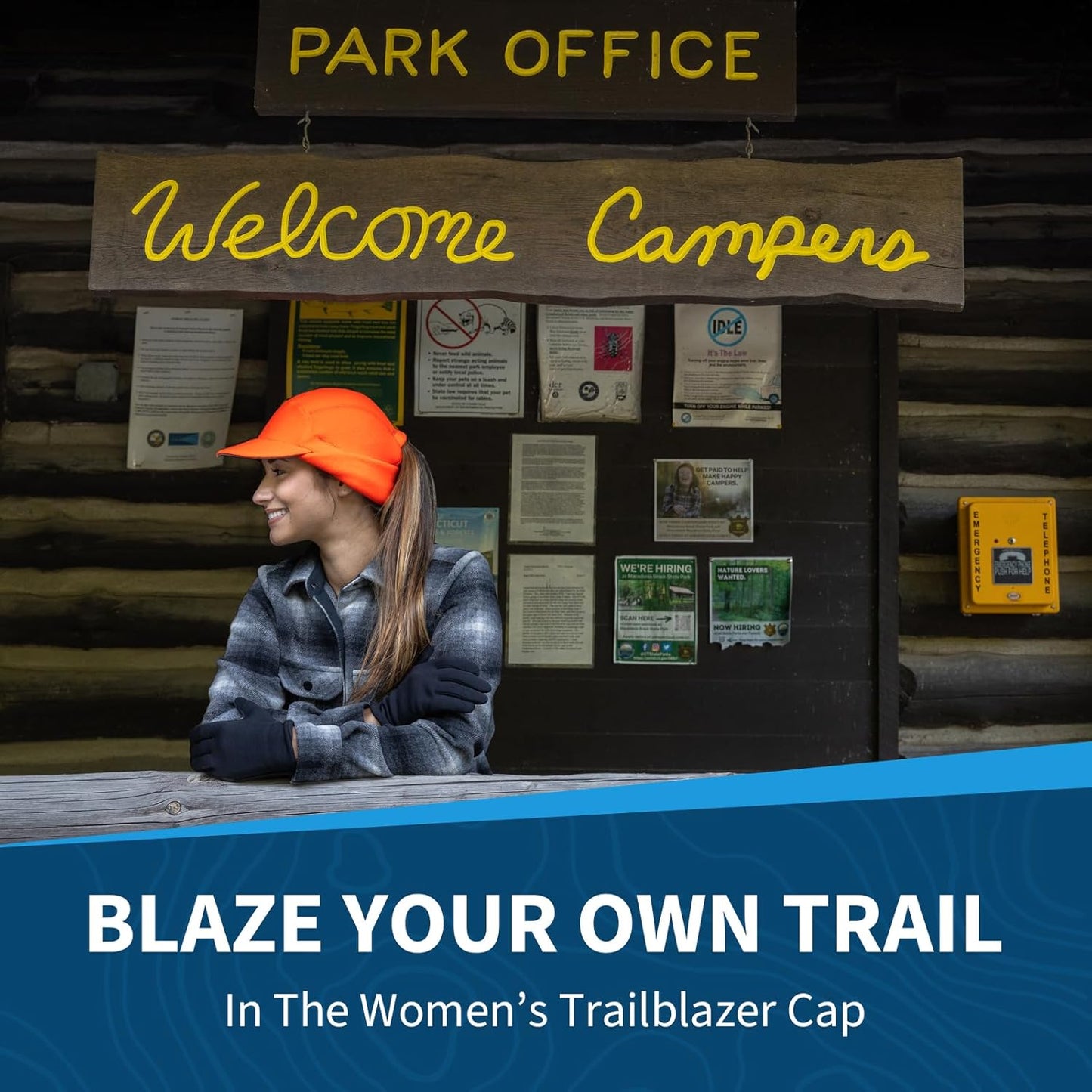 TrailHeads Fleece Ponytail Hat for Women – Trailblazer Reflective Winter Hat with Ponytail Hole for Workouts