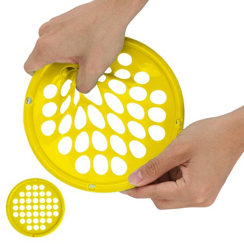 ZHIAMZ Hand Exercise Webs for Physical Therapy, Hand Grip Strengthener, Finger Exerciser, Portable Size, Latex Free, 7" Diameter (Light-Yellow)