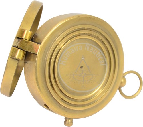 Antique Brass Finish Compass Yellow Submarine Beatle Finder Vintage Submarine Compass