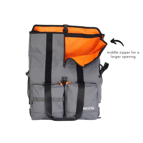 Vincita Voyage Atlas Bag for Brompton Folding Bicycle - With Removable Front Carrier Frame For Brompton Folding Bicycle, Rain Cover And Should Straps - Brompton Bike Accessories For Rider