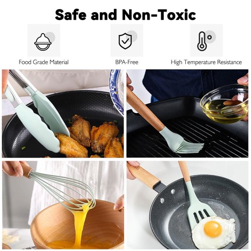 Camkinger Camping Accessories Kitchen Cooking Utensils Set - Portable Outdoor Camp Cookware Set, Silicone Camper Essentials Gear Must Have Supplies for Travel RV BBQ Grill Picnic Hiking