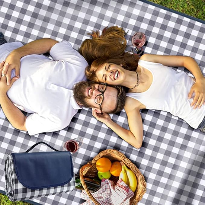 Lchkrep Picnic Blanket Beach Blankets 80"x60" Large Sandproof Waterproof Camping Portable Travel Blanket Play Mat for Outdoor Indoor Family Beach Park Grass,Hiking, Music Festival