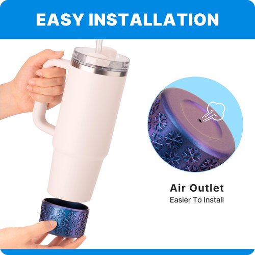 Bluwing Silicone Boot for Stanley Cup 20/30/40 oz, Anti-Slip Sleeve Bottom Protector for Hydroflask 12-24 oz and YETI Rambler 12/18oz (Transparent-Gray)