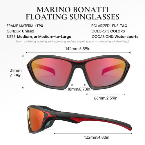 Polarized Sunglasses Men Fishing Floating Glasses UV400 Wraparound Water Sports Goggles 1071