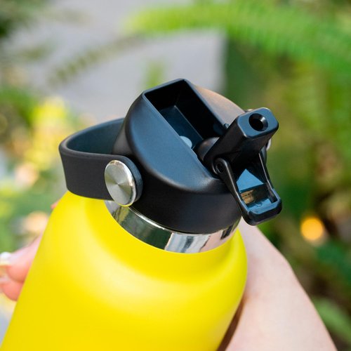 Soledea 2 PACK Straw Lid fits Hydro Flask Standard Mouth, Replacement Lid Compatible with Hydro Flask Standard Mouth & Iron Flask, Sports Flex Cap Water Bottle Accessories Replacement Top