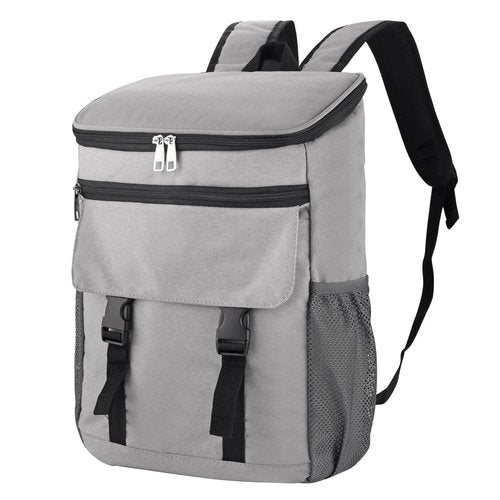 Justech Cooler Backpack 25L, Leakproof Waterproof Beach Backpack, Insulated Lunch Cooler Bag for Men and Women Large Capacity Backpack for Picnic, Camping, Beach, Travel, BBQ, Hiking, Fishing, Grey
