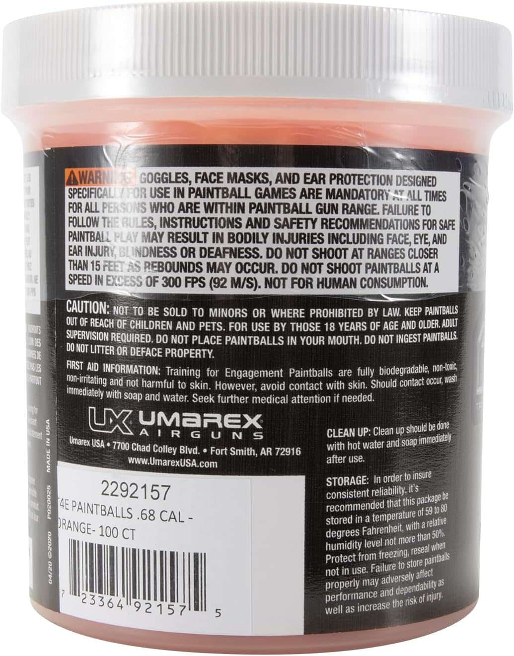 Umarex T4E Premium .43 Caliber Paintballs, Blue, 430 Count