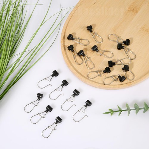 XIHIRCD 50pcs Fishing Weight Slider, Stainless Steel Fishing Line Sinker Slides Practical Sinker Slides Premium Fish Finder Rig Weight Slider for Fishing Tackle Accessories (Black)