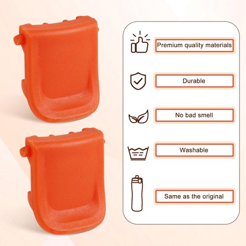 PEUTIER 2pcs Water Bottle Lid Clips, Replacement Lid Clip Bottle Cap Fastener Fit for Gatorade GX Sports Water Bottle Accessories (Orange)