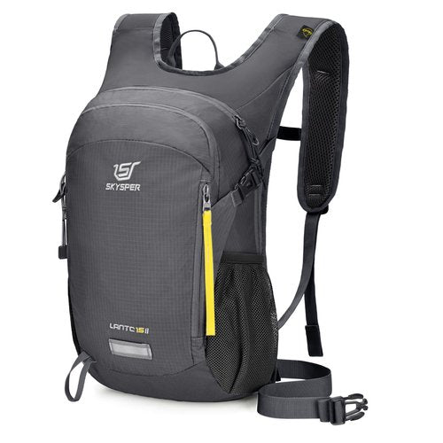 SKYSPER Small Hiking Backpack 15L Lightweight Travel Daypack for Camping Travelling Breathable Walking Daybag for Women Men