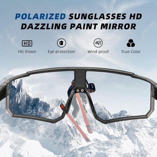 SPEEDHYUN Polarized Sports Sunglasses for Men, Mens Sun glasses UV Protection for Cycling Fishing Driving Running 2pack