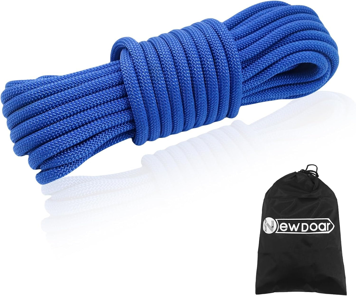NewDoar 8mm Climbing Accessory Cord High Strength Rope Equipment for Mountain Climb, Fire Rescue Escape, Outdoor Survival, Camping (Polyester 20ft)