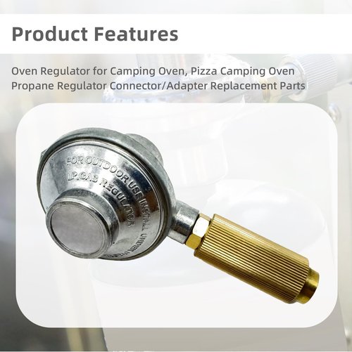 Memiuyelay Oven Regulator Replacement Fit for Camp Chef Deluxe Outdoor Camp Oven Parts Replace SPG25-17 Fit for PZOVEN Coven COVEND Covent Oven 2-Burner Stove Propane Regulator Connector/Adapter