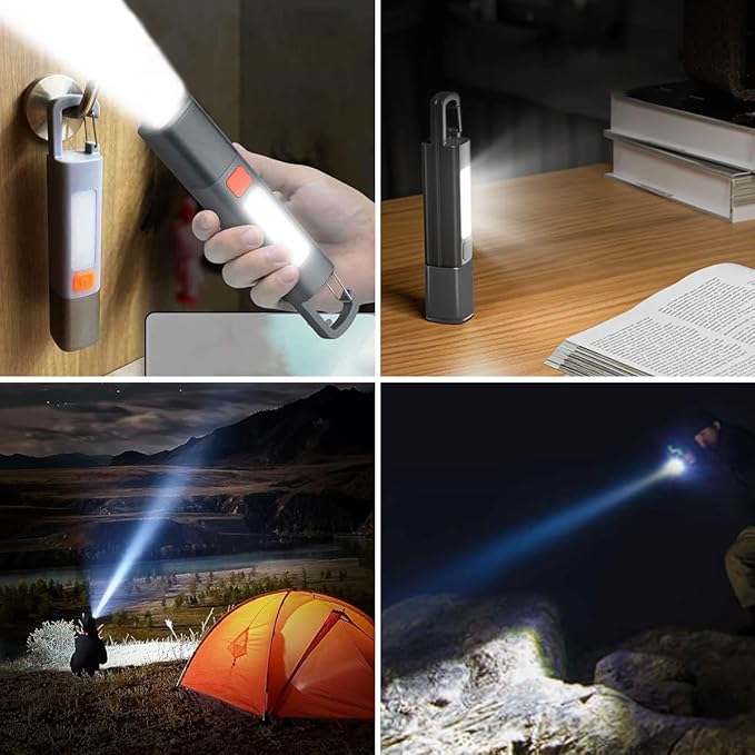 Rechargeable LED Flashlights High Lumens, 20,000 Lumens Super Bright Flashlight with USB Cable and Hook, 3 Modes, Waterproof Flash Light Handheld Powerful Flashlight for Home Camping ﻿- 2 Pack