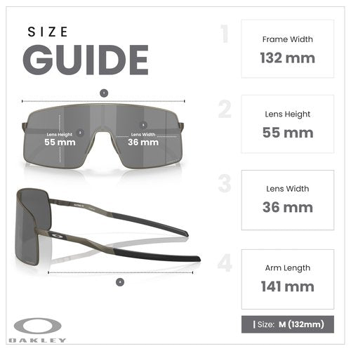 OAKLEY Sutro TI OO6013 601301 36MM Matte Gunmetal/Prizm Black Shield Sunglasses for Men+ Bundle Accessory Leash Kit, Microfiber Pouch