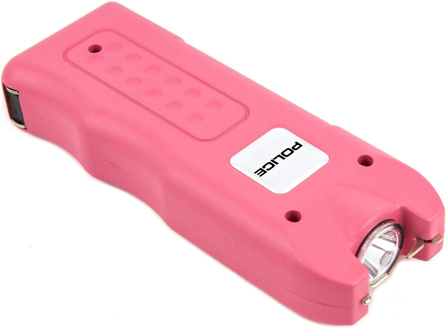 POLICE Stun Gun for Self Defense 628 – High Voltage Mini Rechargeable with LED Flashlight & Siren Alarm – Compact & Heavy Duty – Personal Security for Women – Pink