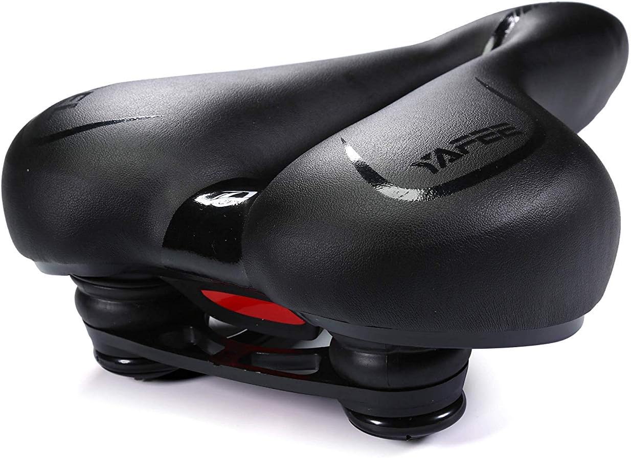UNISTRENGH Big Bum Bike Saddle Seats Cruiser Suspension Shock Absorbing Ball Extra Wide Silica Gel Padded Cushion Bicycle Cycling