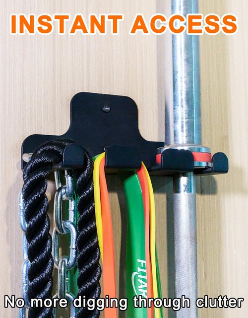 Fitarc Barbell Wall Mounted Barbell Hanger for 33mm Bar，Olympic Barbell Holder,Hanging Barbell Rack for Home Gym,Free Weight Racks,Home & Gym Bar Wall Rack to Saving Space (1 HOOK)
