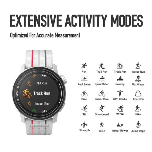 COROS PACE 3 GPS Sport Watch –Lightweight, Comfortable Running Watch, 17-Day Battery Life, Accurate GPS, Heart Rate Monitor, Navigation, Sleep Tracking, Training Plan, Run, Bike, and Ski-Chalk Nylon