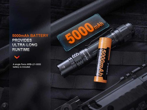 Fenix PD36R Pro High Lumen Tactical Flashlight, 2800 Lumens, Dual Rear Switches, Rechargeable with Battery and USB Wall Plug