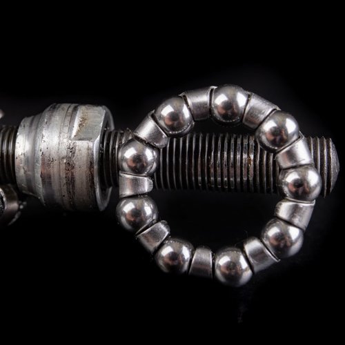CustomyLife 4pcs 1/4 in x 9 Balls Bicycle Crank Ball Bearing Silver Bottom Bracket Bearings Bike Axle Wheel Frame Bearing Repair for Schwinn Mountain Genesis Stretch
